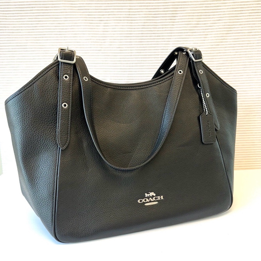 Coach Meadow Shoulder Leather Tote Bag - Picture 5 of 9